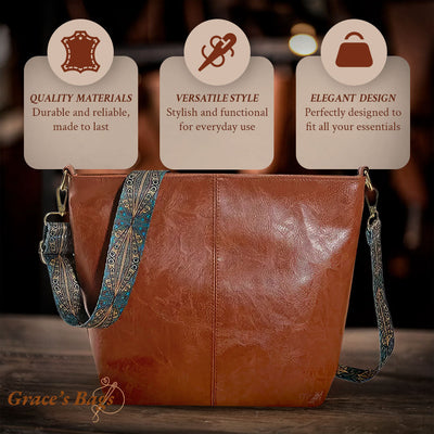 Chelsey’s Vintage Charm | Leather Shoulder Bag