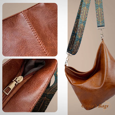 Sac à bandoulière en cuir avec charme vintage de Chelsey