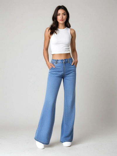 Pantalon évasé extensible Clara™