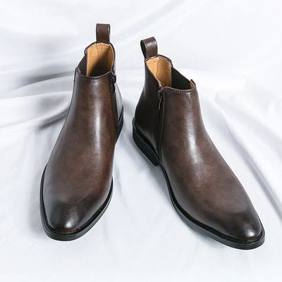 Tonnelier | Bottines Chelsea en cuir avec fermeture éclair