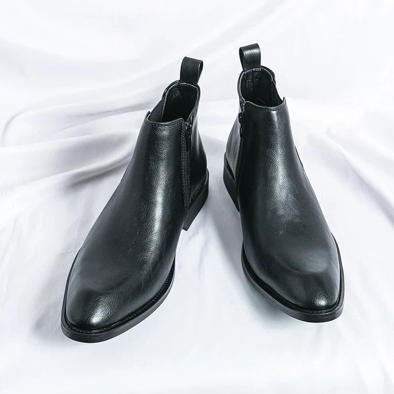 Tonnelier | Bottines Chelsea en cuir avec fermeture éclair