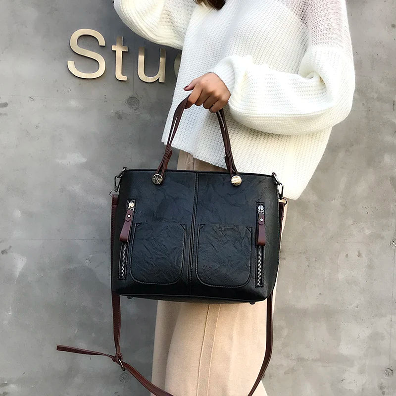 Audrey™ - Sac à bandoulière en cuir vintage avec détails faits à la main