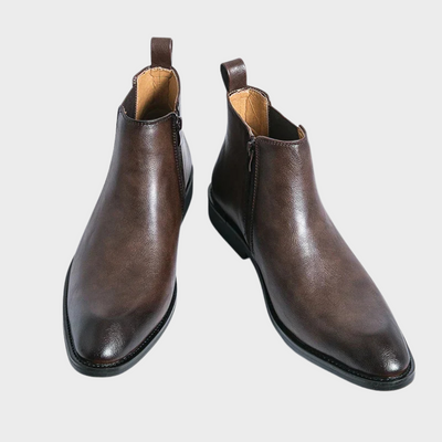 Tonnelier | Bottines Chelsea en cuir avec fermeture éclair