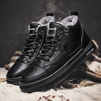 Bryon | Bottines d'hiver en cuir pour hommes 