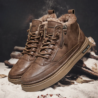 Bryon | Bottines d'hiver en cuir pour hommes 