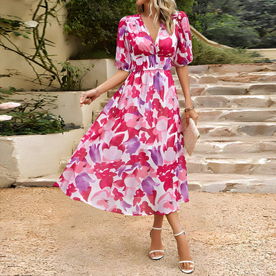 Blessie – Robe longue à imprimé floral