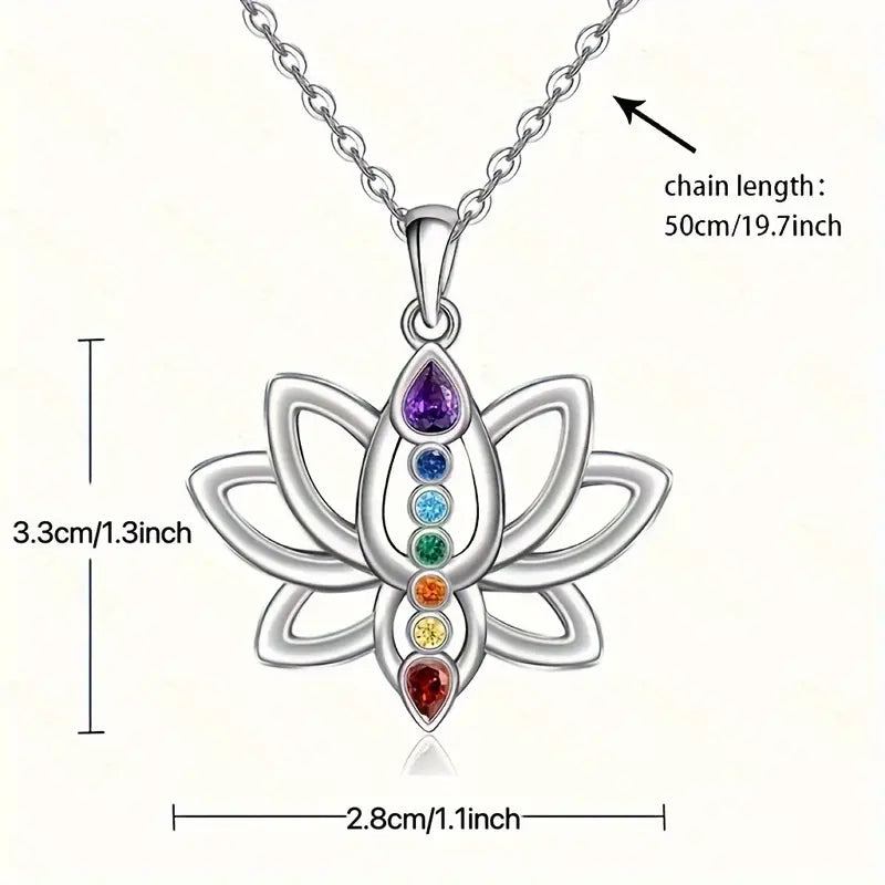 Collier élégant des 7 chakras