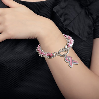 Bracelet Coeur Rose | Ensemble contre le cancer du sein