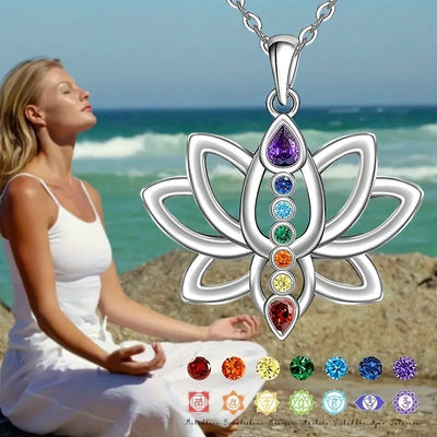 Collier élégant des 7 chakras