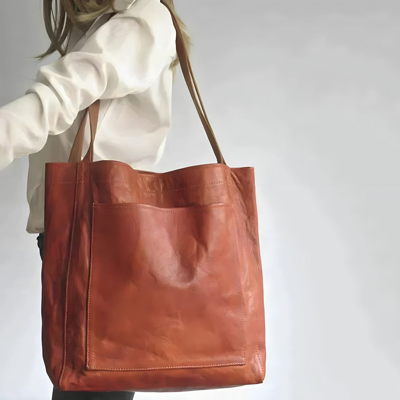 Amelia™ - Handmade Leather Tote Bag