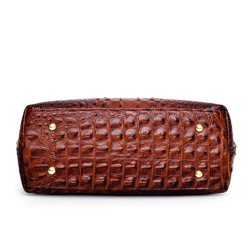 Ava™ - Elegant Handmade Leather Croco Bag