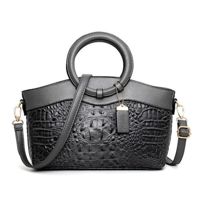 Ava™ - Elegant Handmade Leather Croco Bag