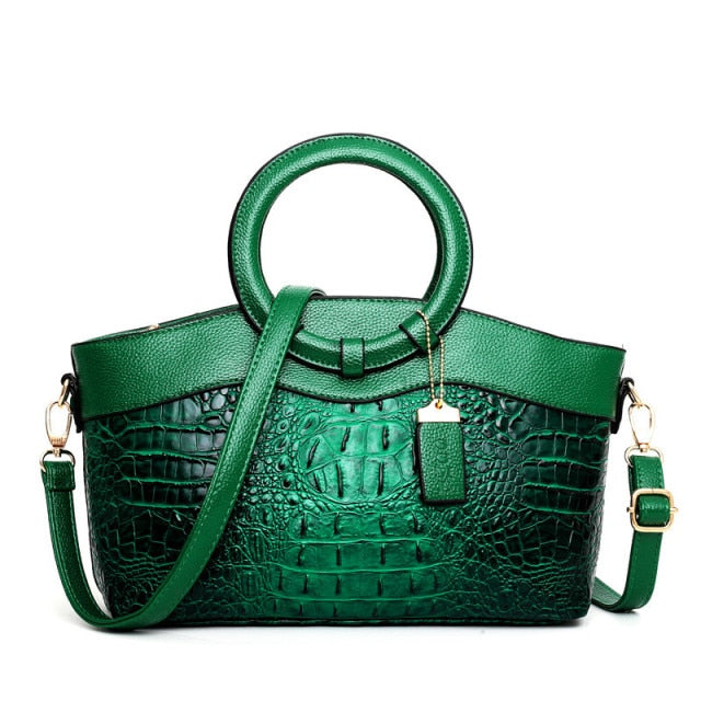 Ava™ - Elegant Handmade Leather Croco Bag