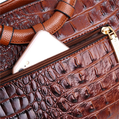 Ava™ - Elegant Handmade Leather Croco Bag